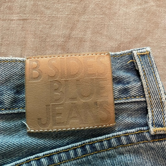 B SIDES Marcel Straight Leg Patched Jeans 29 - Picture 5 of 7